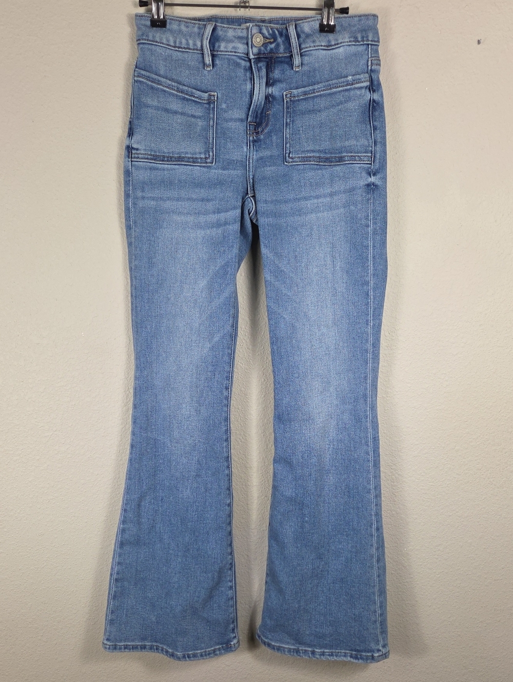 Hidden Los Angeles HD3184-ML Size 26 Flare Jeans Medium Wash Front Patch Pockets